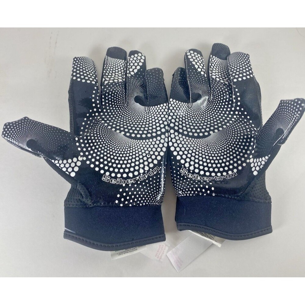 Football Receiver Gloves Seibertron G.A.R.G. 2.0 Youth Small  Black Grip Tack - Picture 3 of 9
